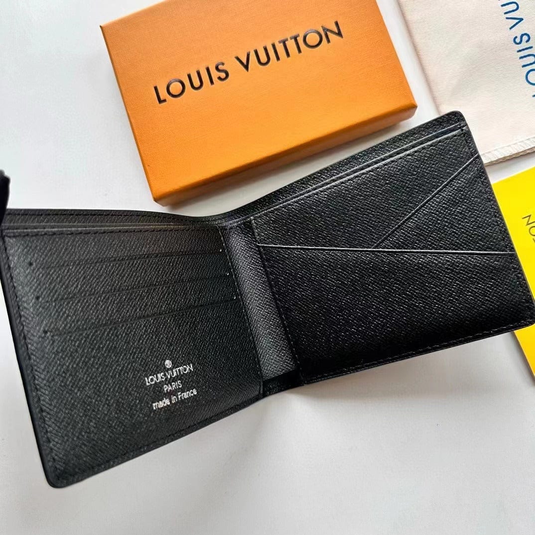 CherifCrochet Black Louis Vuitton Charcoal Gray Monogram Wallet