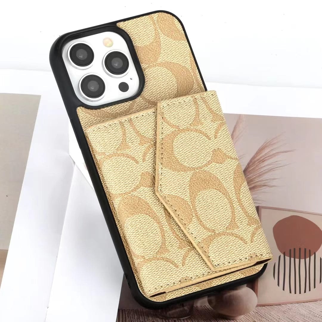 CherifCrochet Coach Signature iPhone Case with Card Holder – Available for iPhone 11 to iPhone 16