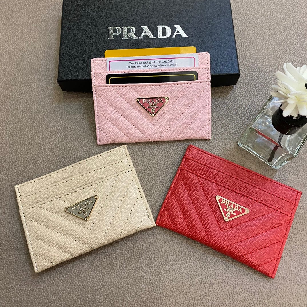 CherifCrochet Colorful Prada Leather Card Holders Wallet
