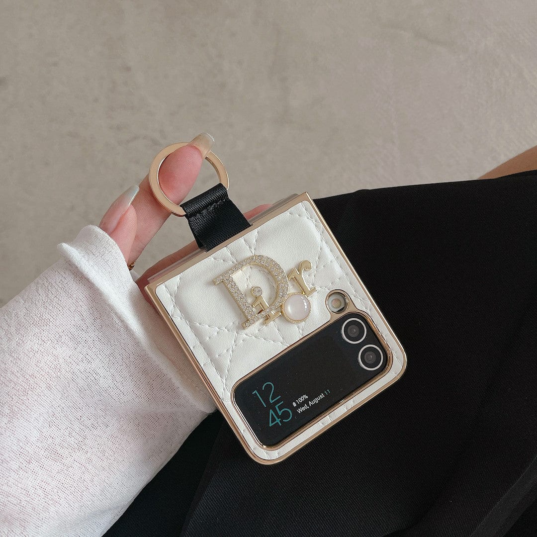 CherifCrochet Dior Z Flip Phone Case with a Finger Ring | Samsung Cover