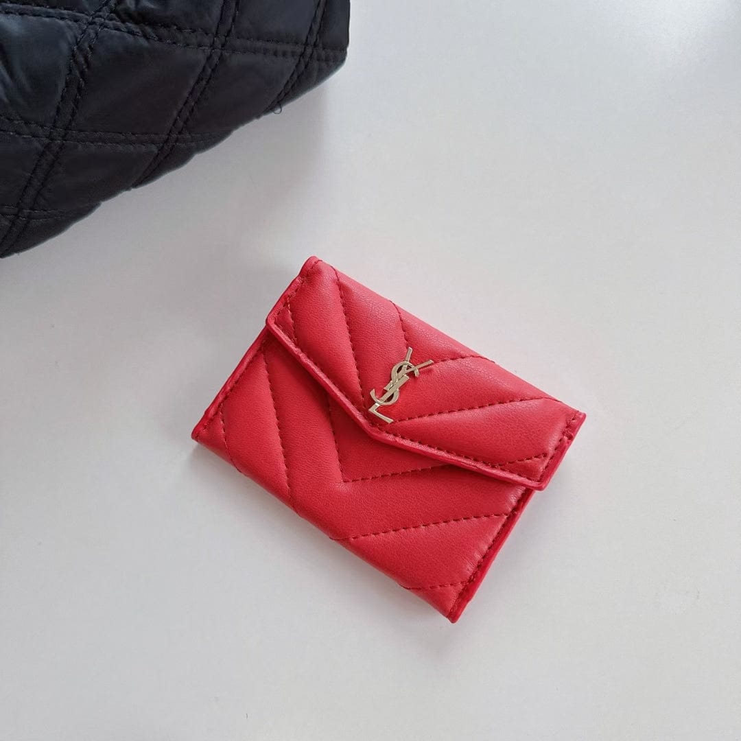 CherifCrochet Elegant Leather YSL Card Holder Wallet