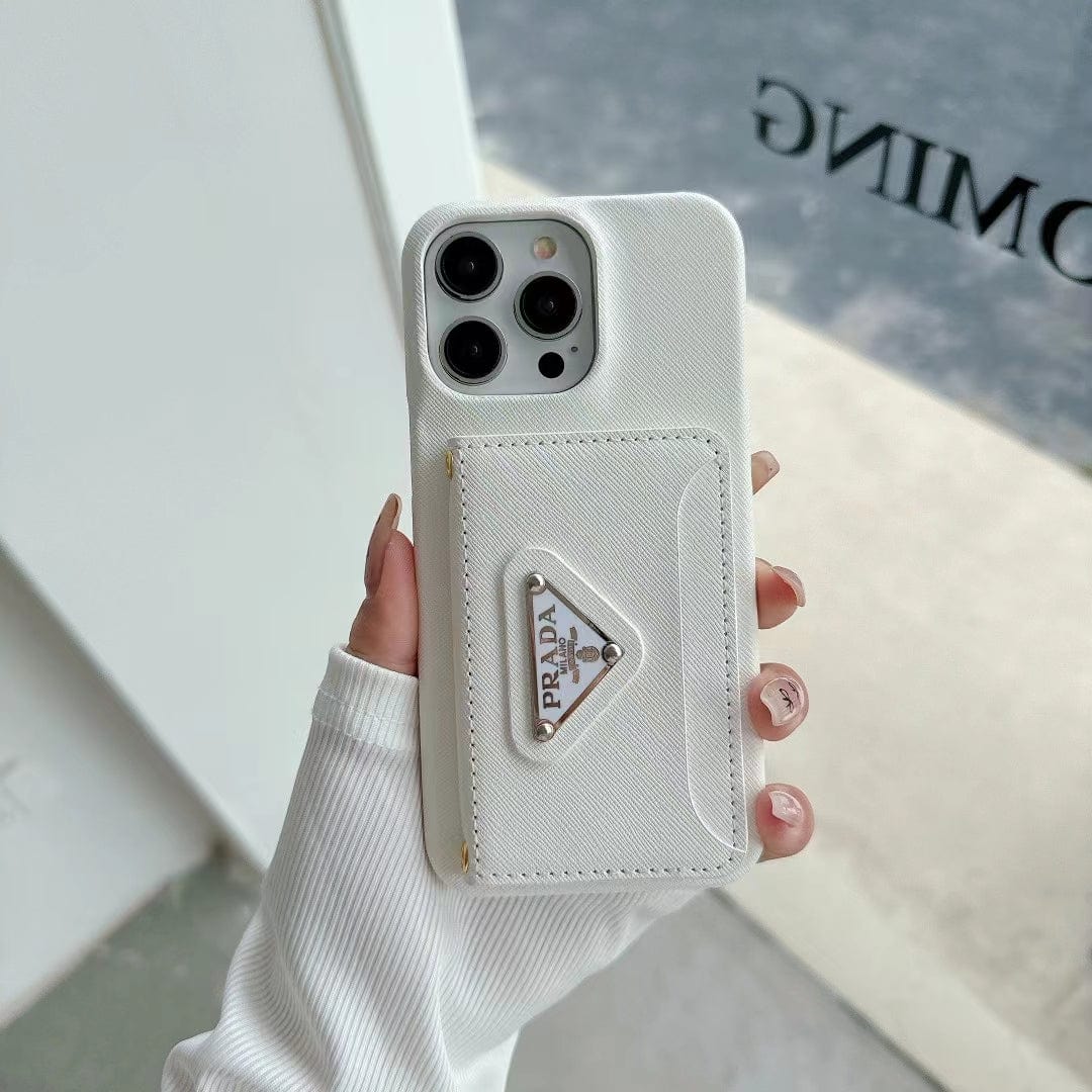 CherifCrochet Elegant Prada iPhone Covers With Integrated Wallet | iPhone 12 to iPhone 16