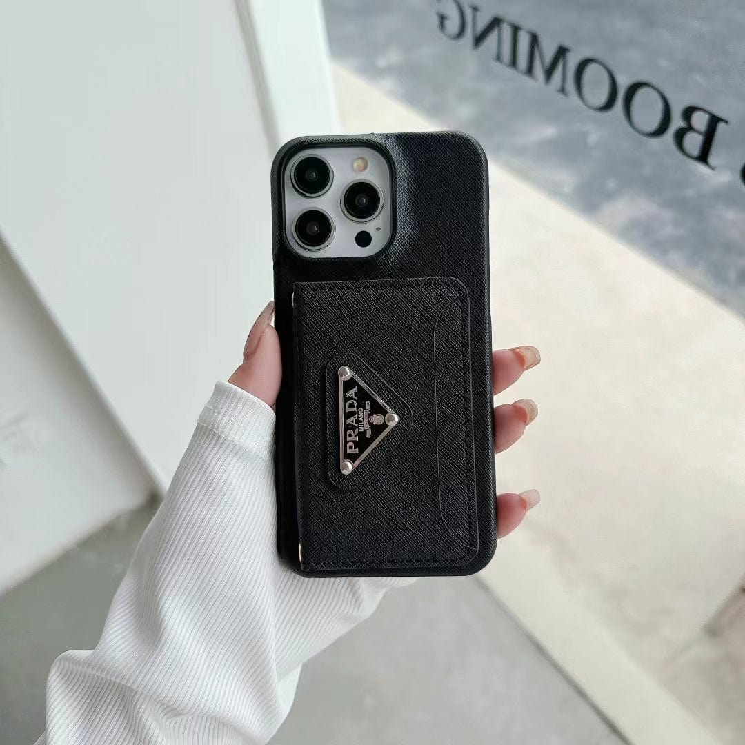 CherifCrochet Elegant Prada iPhone Covers With Integrated Wallet | iPhone 12 to iPhone 16