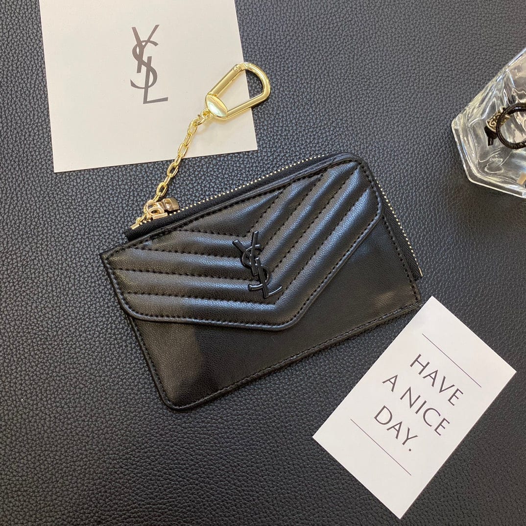CherifCrochet Fashioned YSL Card Holder Wallet with keychain holder