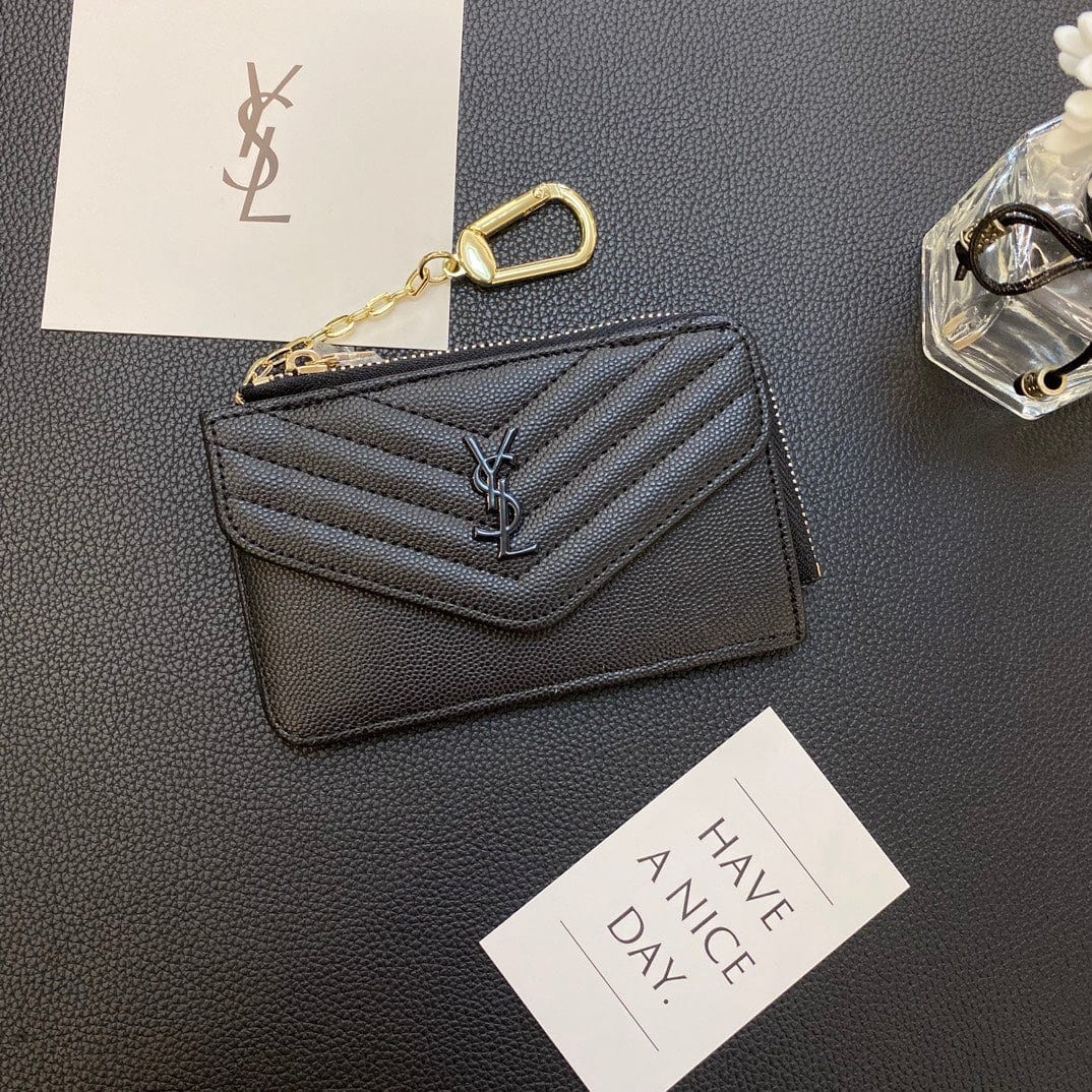CherifCrochet Fashioned YSL Card Holder Wallet with keychain holder