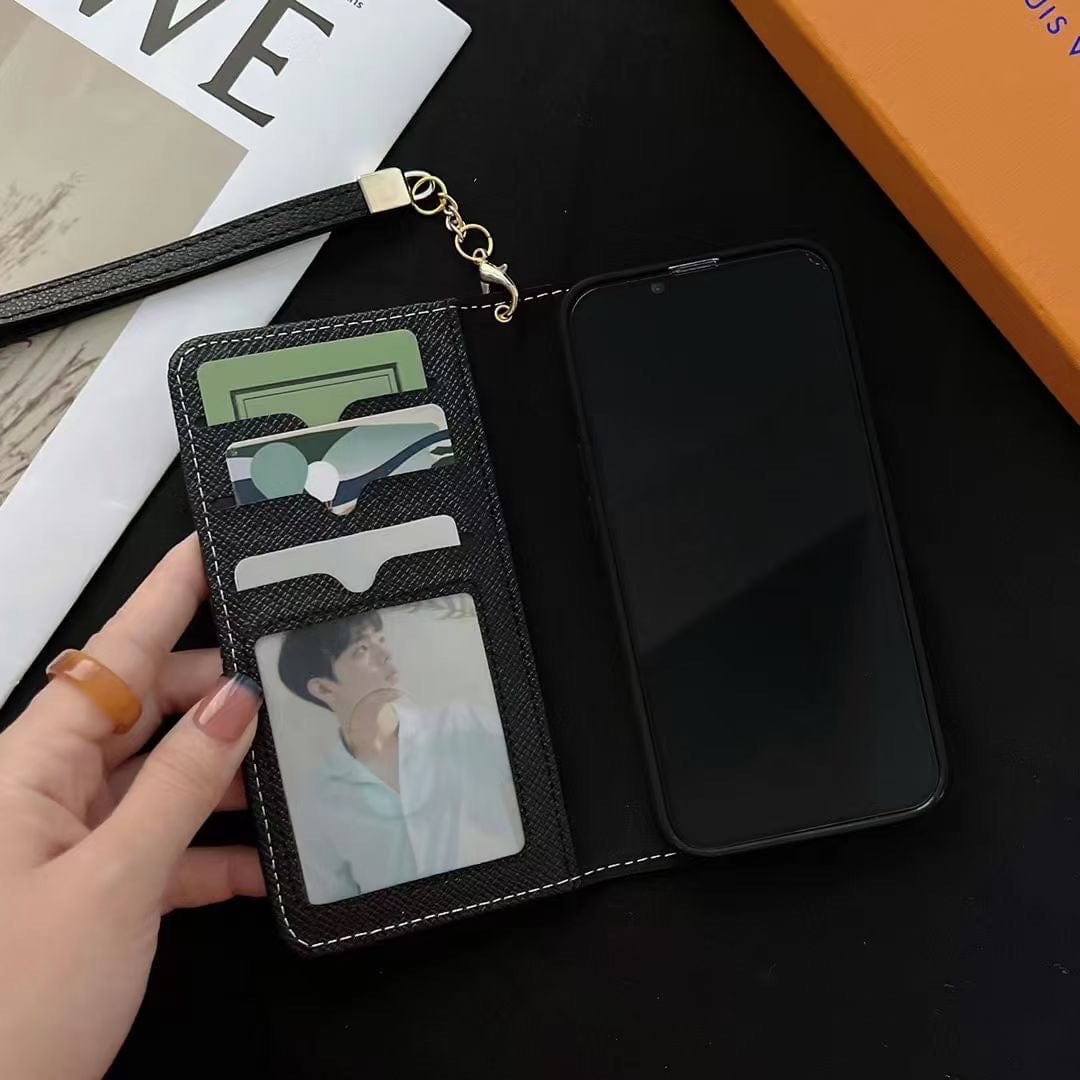 CherifCrochet Leather Louis Vuitton Folio iPhone Cases