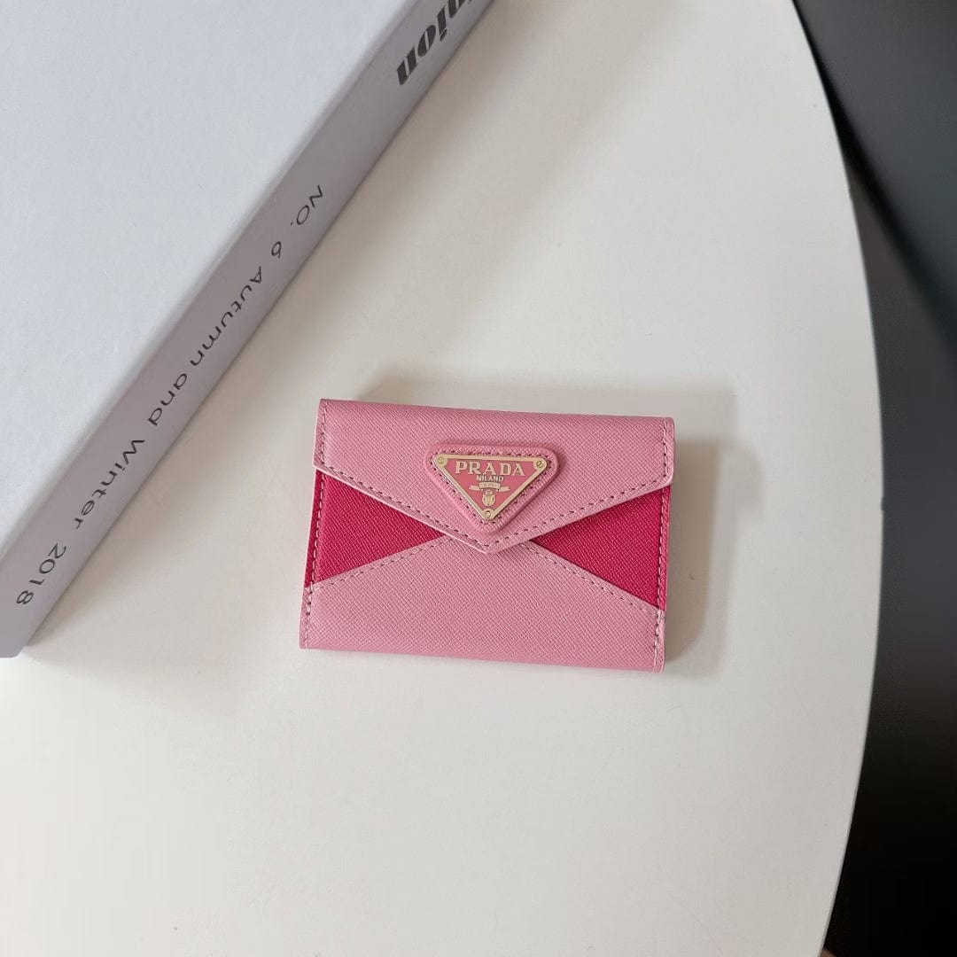 CherifCrochet Leather Prada Card Holder Wallet