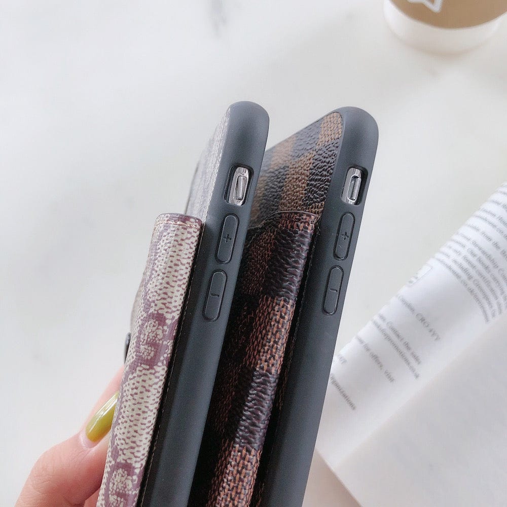 CherifCrochet Louis Vuitton and Gucci iPhone Cases with Integrated Wallet
