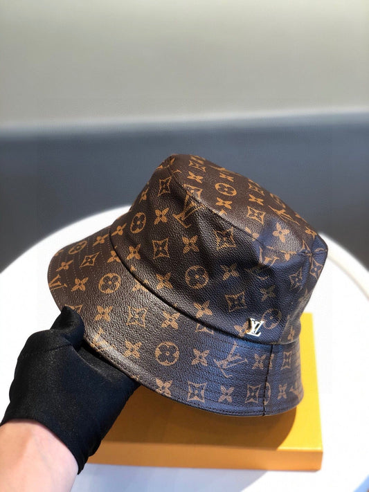 CherifCrochet Louis Vuitton Leather Monogram Bucket Hat - Classic Edition