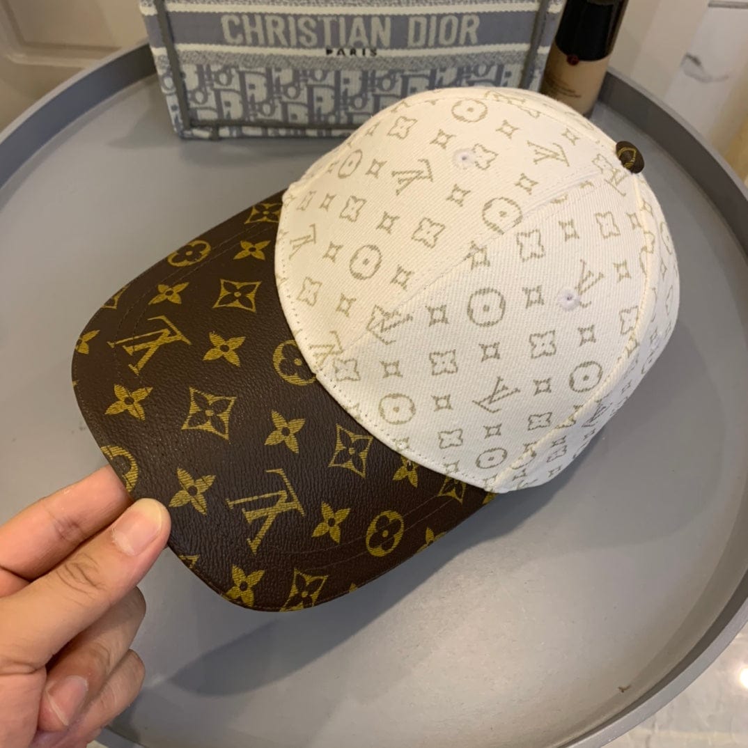 CherifCrochet Louis Vuitton Monogram Canvas and White Cotton Cap