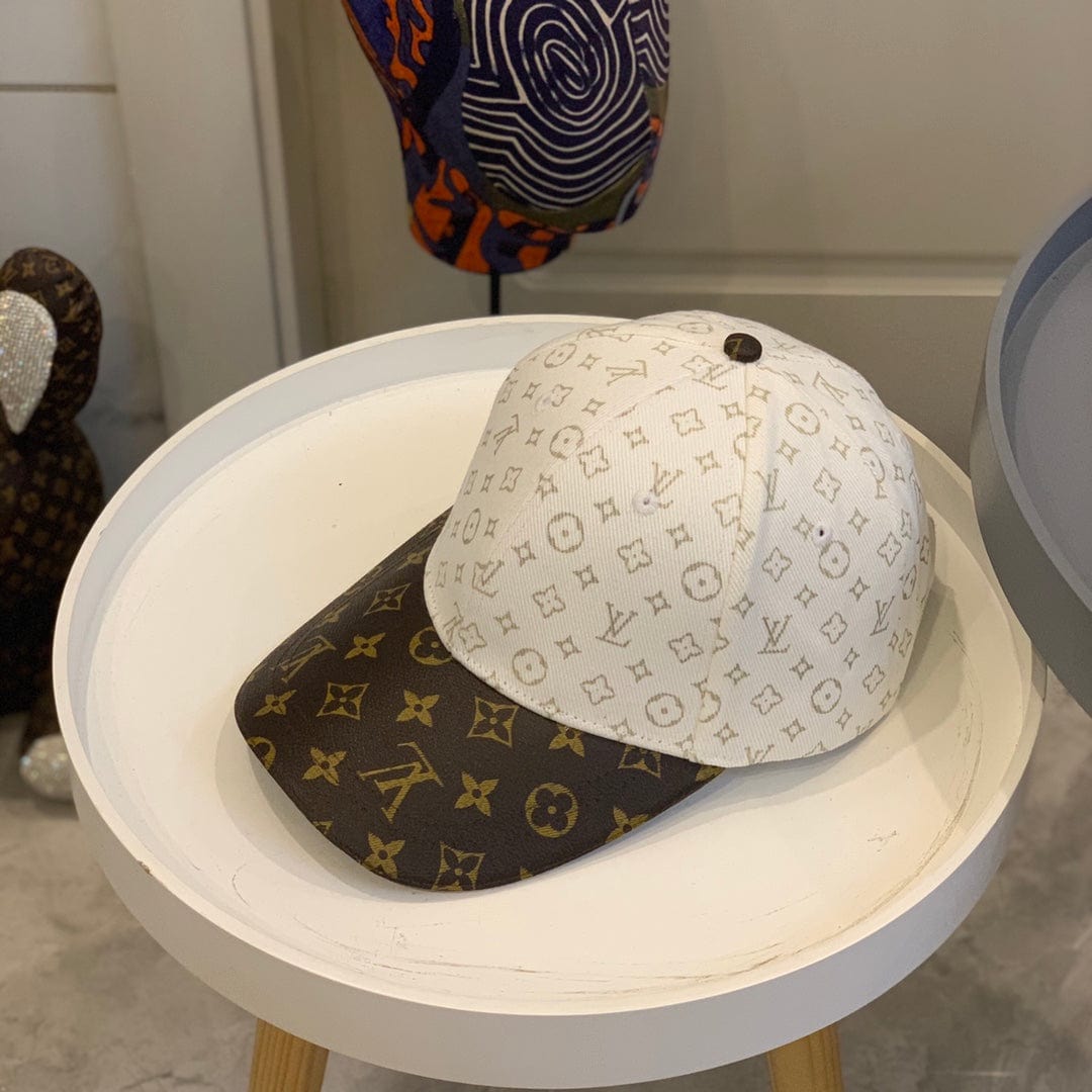 CherifCrochet Louis Vuitton Monogram Canvas and White Cotton Cap