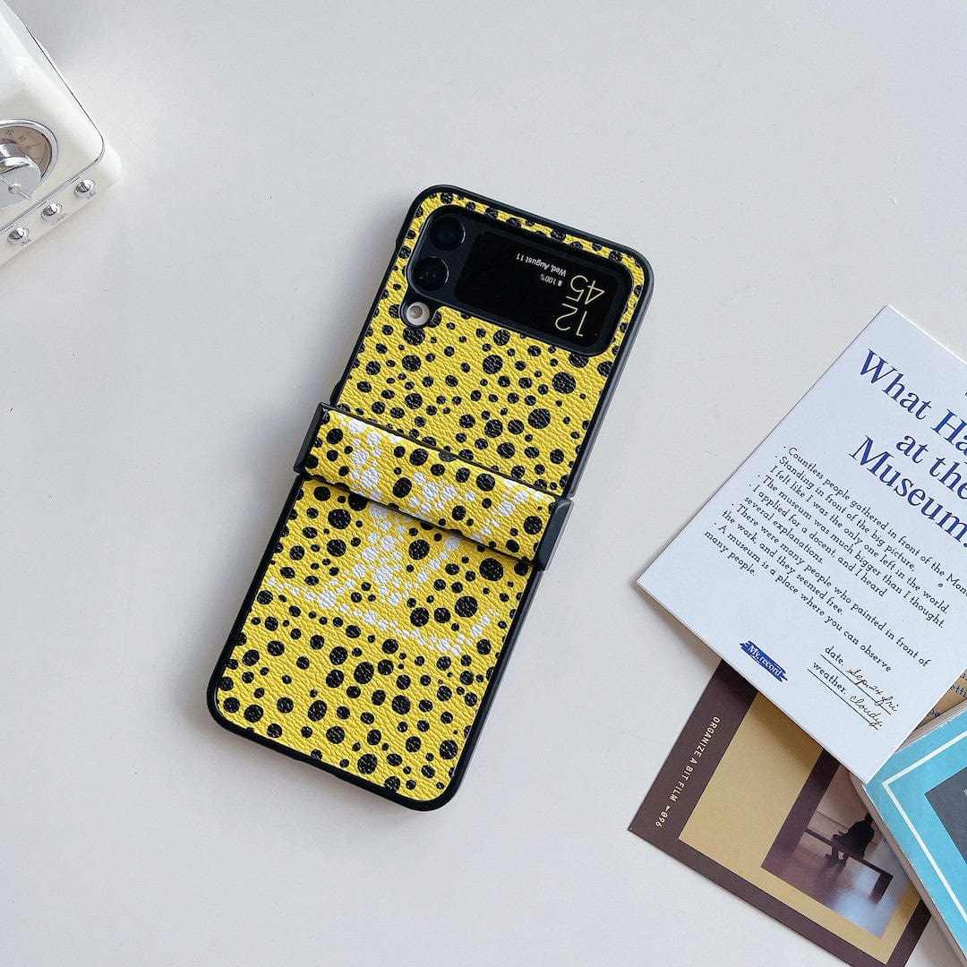 CherifCrochet Louis Vuitton Z Flip Phone Case with Bubble Pattern and Strap Holder | Artistic Style