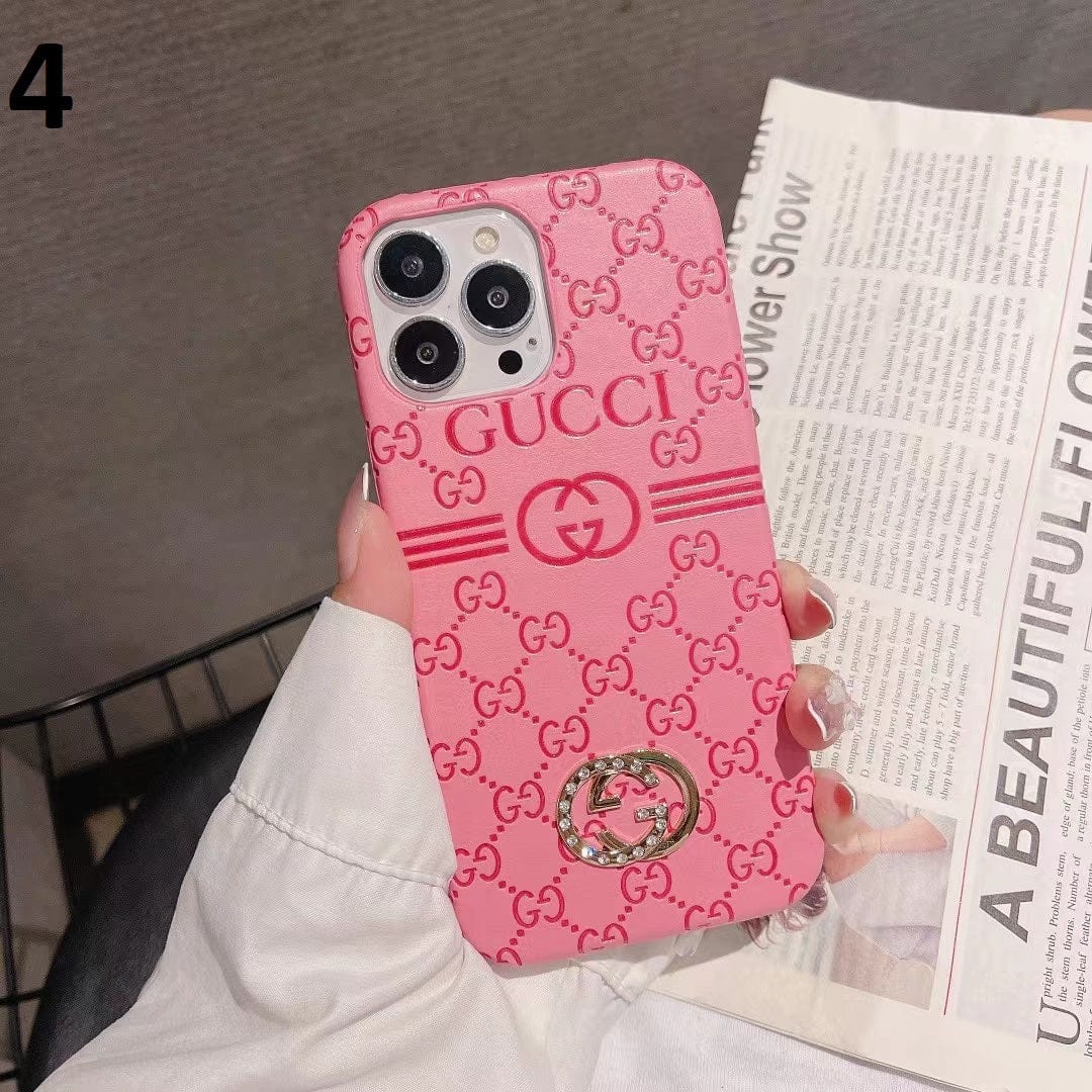 CherifCrochet Luxurious Gucci Leather Case for iPhone 16 | iPhone 15 | iPhone 14