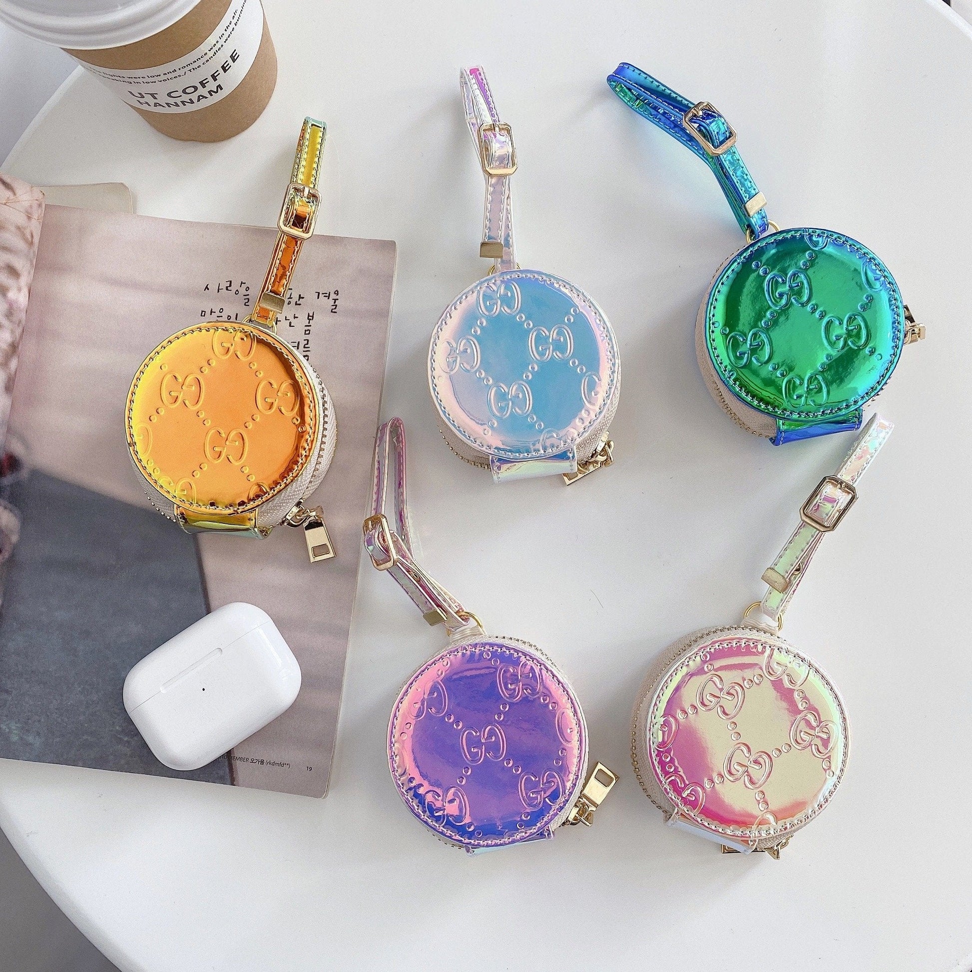 CherifCrochet New Reflective Gucci Airpods Pro Leather Bags