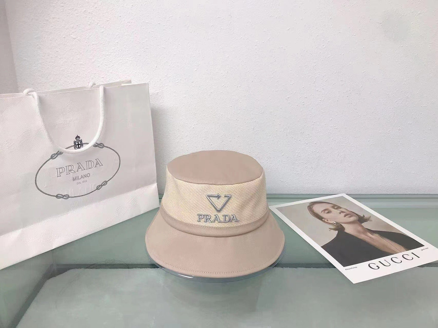 CherifCrochet Prada Re-Edition Bucket Hat for Women | Retro Hat for Women