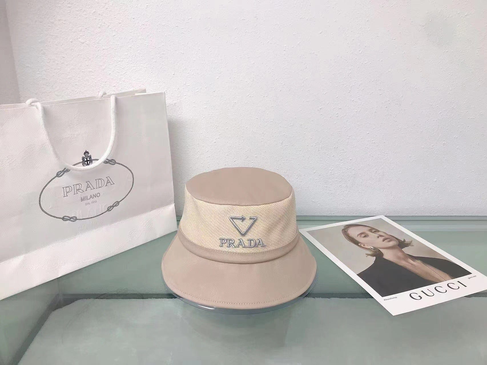 CherifCrochet Prada Re-Edition Bucket Hat for Women | Retro Hat for Women