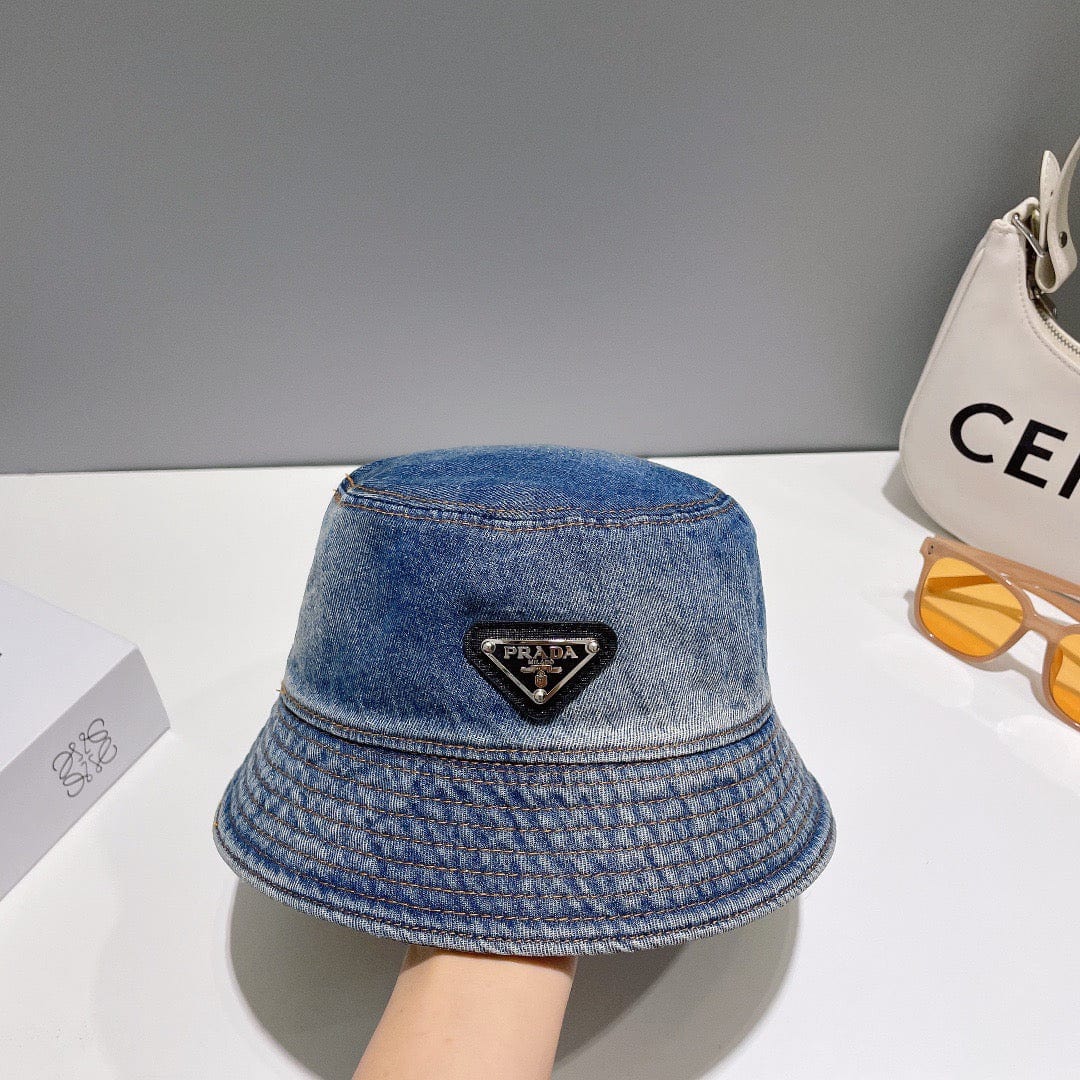 CherifCrochet Prada Re-Nylon Bucket Hat for women- Sustainable Style and Versatile Design