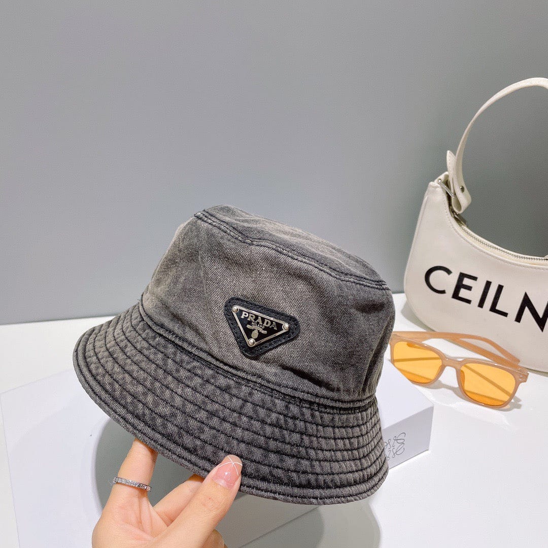 CherifCrochet Prada Re-Nylon Bucket Hat for women- Sustainable Style and Versatile Design