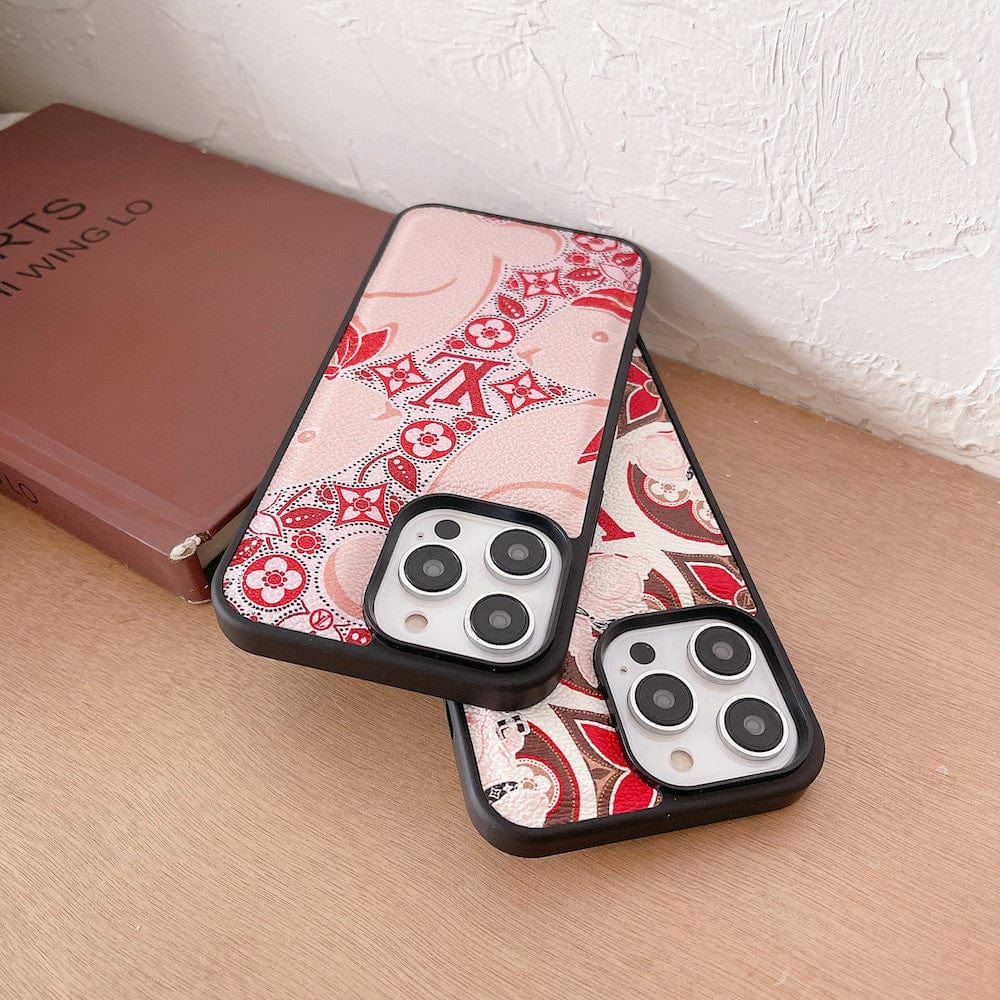 CherifCrochet Red and Pink Louis Vuitton iPhone Cases - Perfect Fit for Various iPhone Models