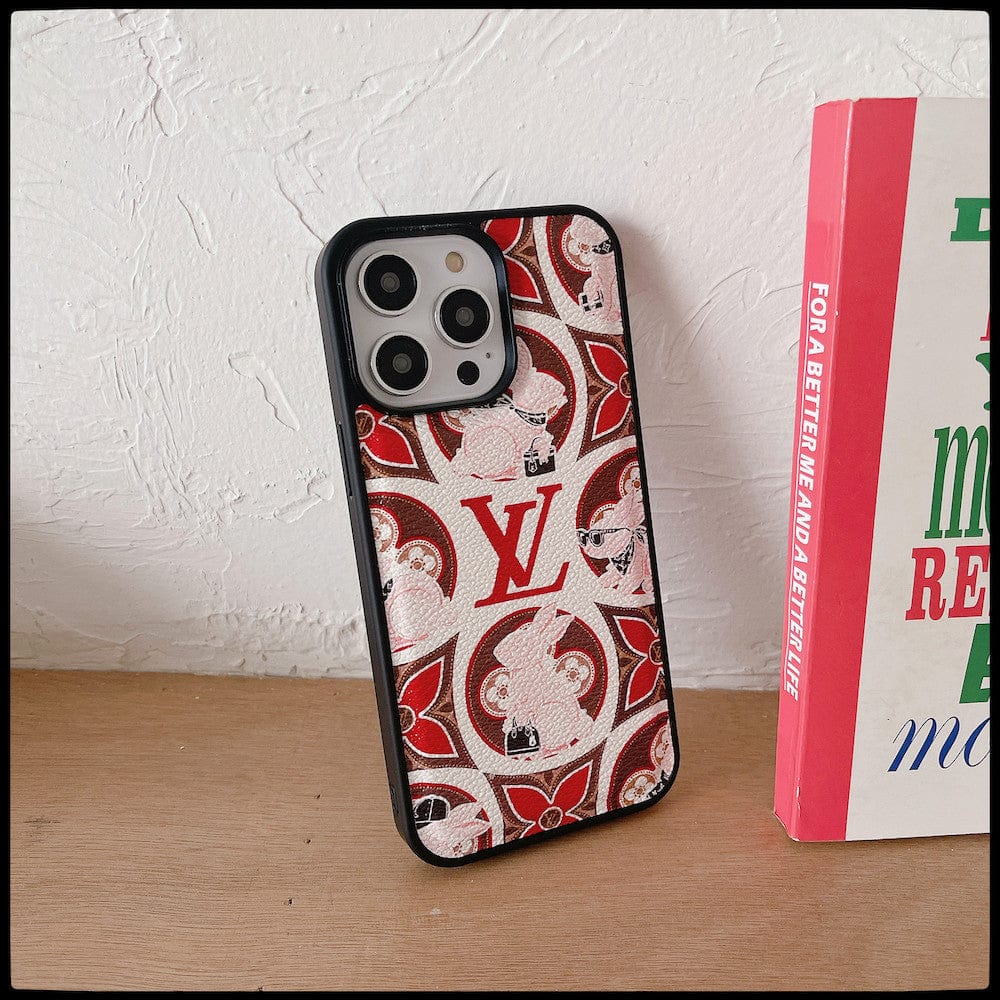 CherifCrochet Red and Pink Louis Vuitton iPhone Cases - Perfect Fit for Various iPhone Models