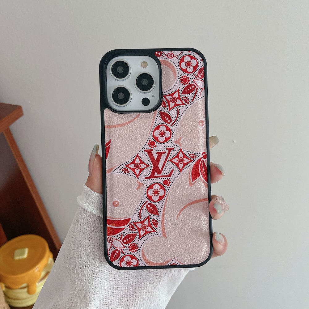 CherifCrochet Red and Pink Louis Vuitton iPhone Cases - Perfect Fit for Various iPhone Models