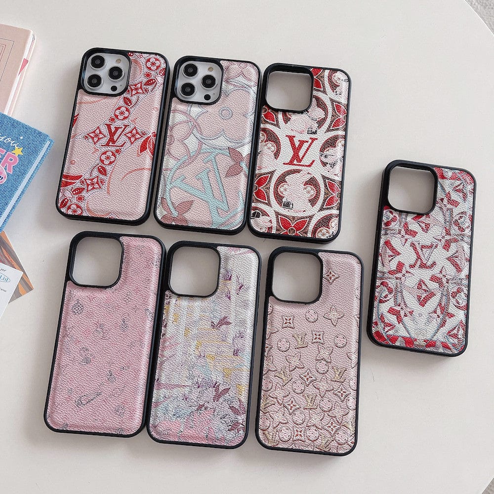 CherifCrochet Red and Pink Louis Vuitton iPhone Cases - Perfect Fit for Various iPhone Models