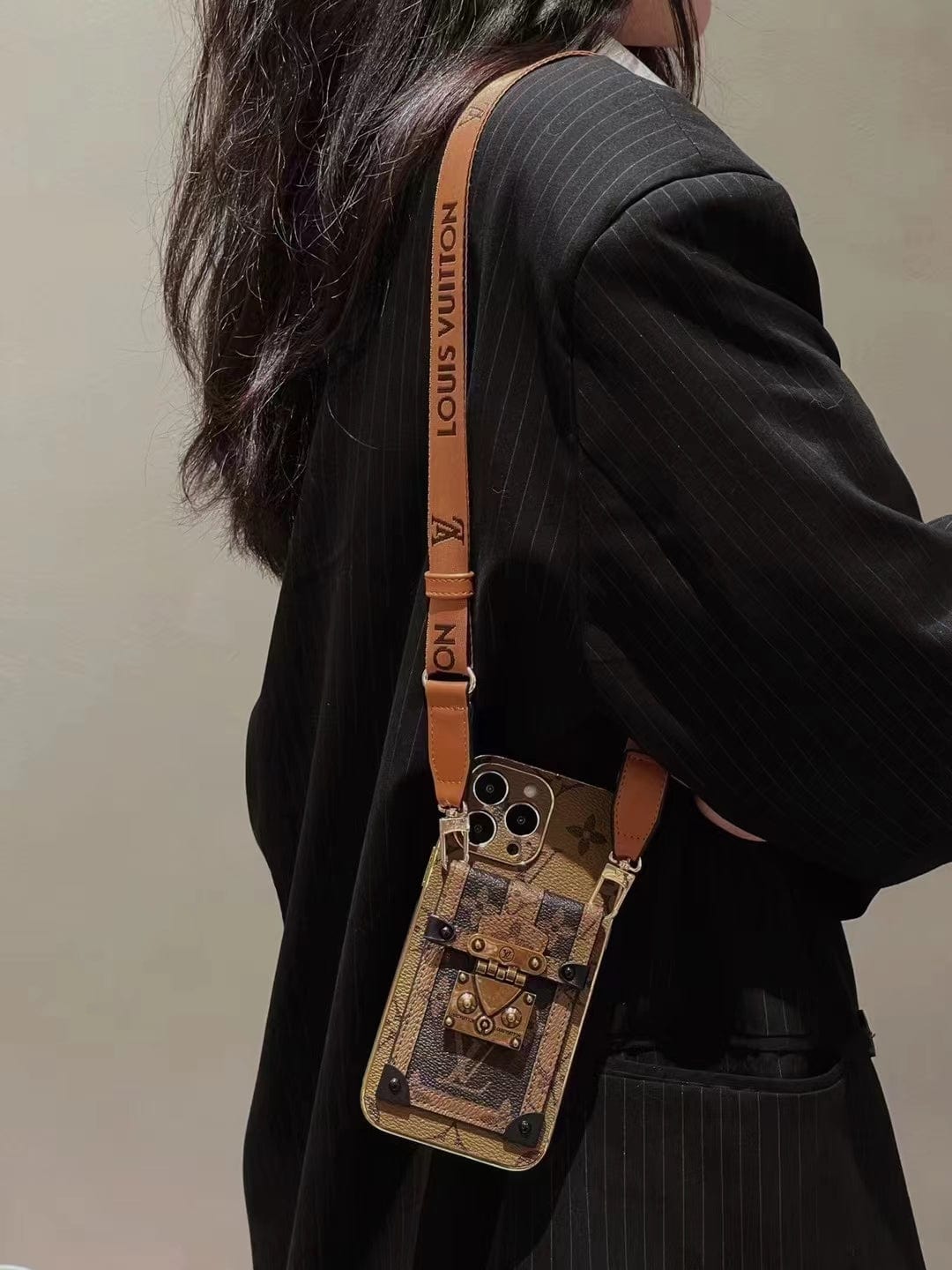 Ibesal Jewelry Louis Vuitton Luxury iPhone 15 Wallet Case