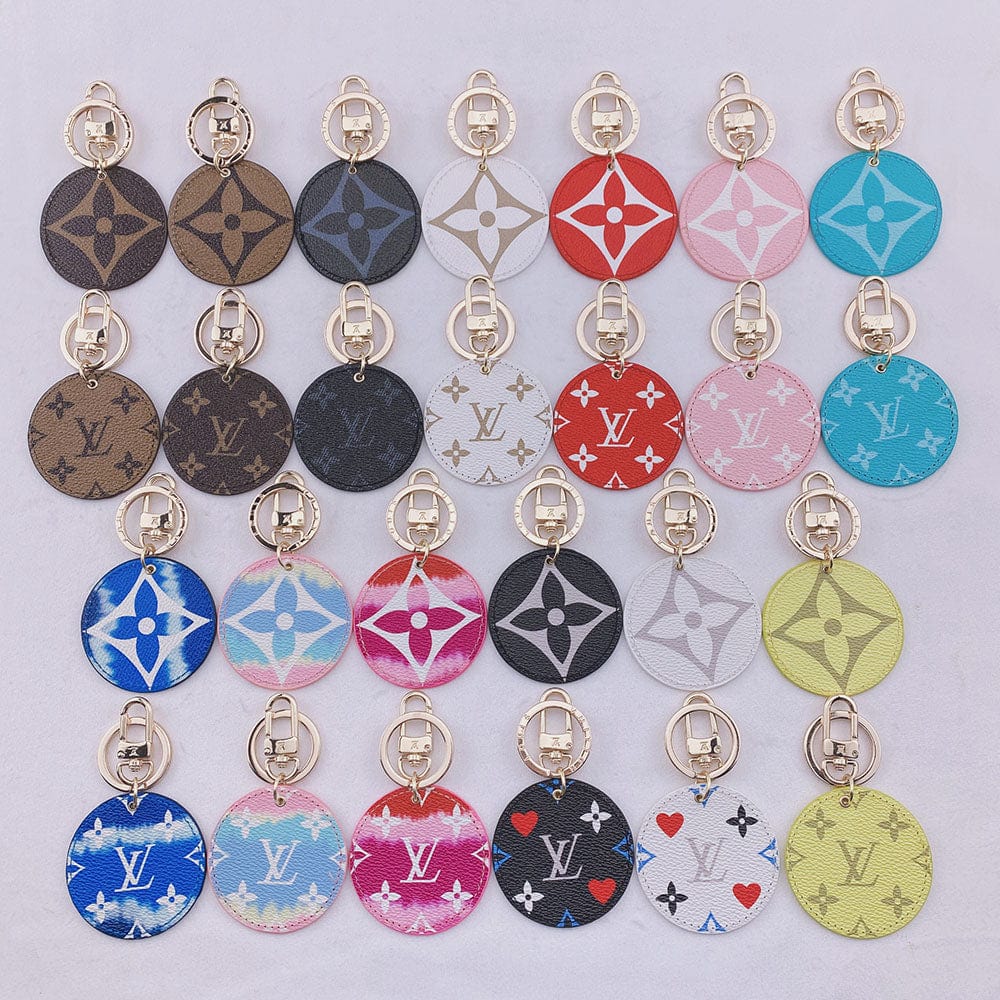 Ibesal Jewelry Louis Vuitton Rounded Leather Keychain | Bag Keychain