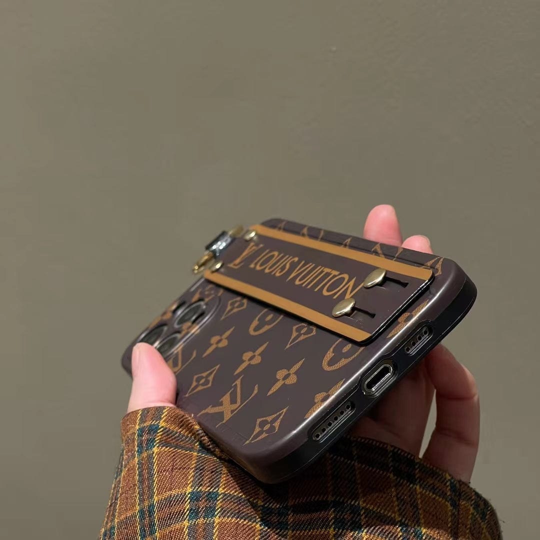 Ibesal Jewelry Monogram Louis Vuitton Phone Case With handle for iPhone 13 | iPhone 14| iPhone 15