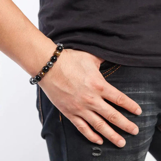 Ibesal Jewelry Tiger Eye Stone Bracelet Natural Stone Bracelet