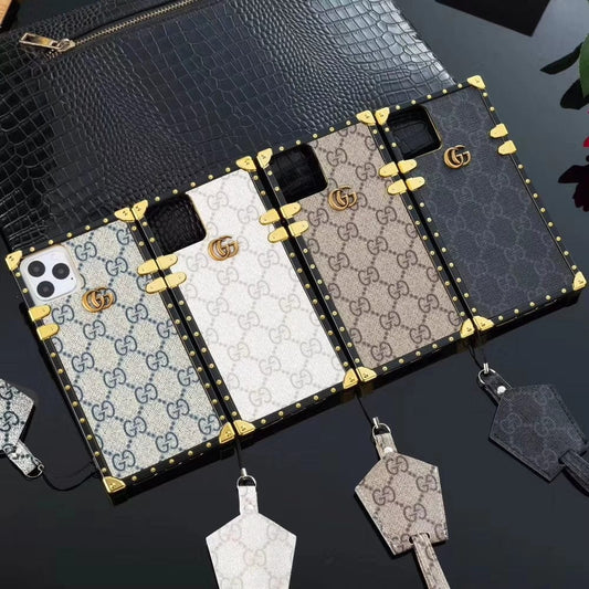 Tunde Store 2024 Gucci Leather Case for iPhone 16