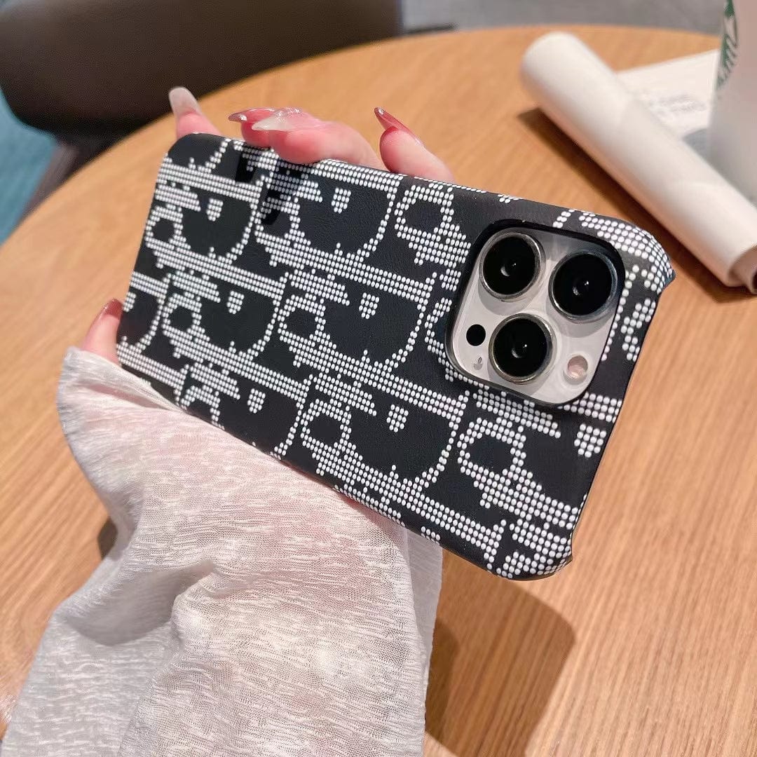 Tunde Store Black And White Dior Phone Cases for iPhone 14 Pro Max