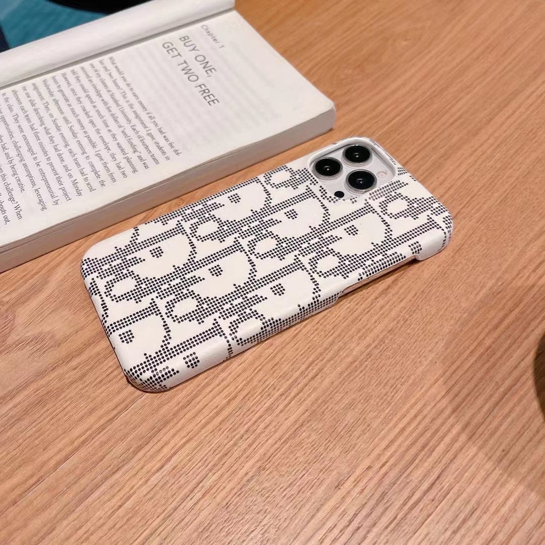 Tunde Store Black And White Dior Phone Cases for iPhone 14 Pro Max