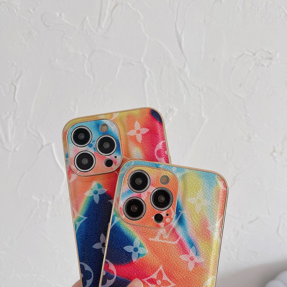 Tunde Store Bleach Rainbow Louis Vuitton Cases for iPhone 11, 12, 13, and 14 Pro Max