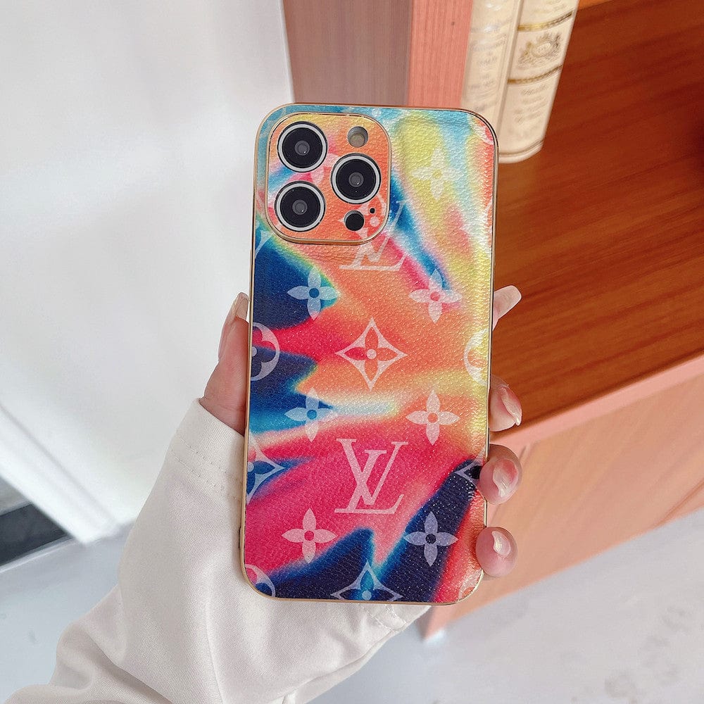 Tunde Store Bleach Rainbow Louis Vuitton Cases for iPhone 11, 12, 13, and 14 Pro Max
