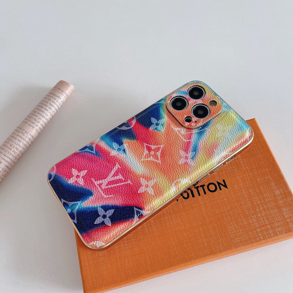 Tunde Store Bleach Rainbow Louis Vuitton Cases for iPhone 11, 12, 13, and 14 Pro Max