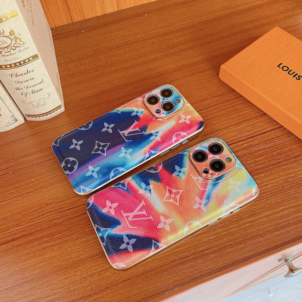 Tunde Store Bleach Rainbow Louis Vuitton Cases for iPhone 11, 12, 13, and 14 Pro Max