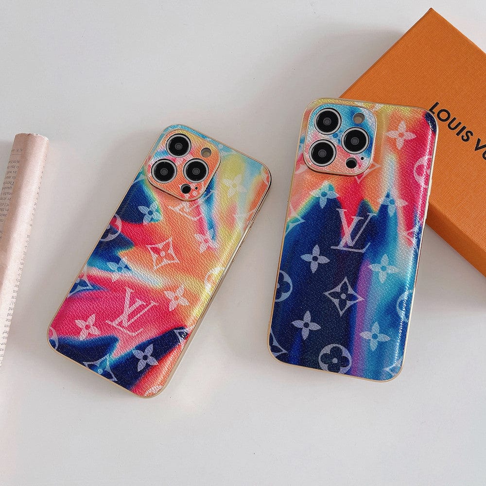 Tunde Store Bleach Rainbow Louis Vuitton Cases for iPhone 11, 12, 13, and 14 Pro Max