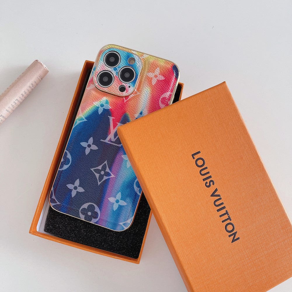 Tunde Store Bleach Rainbow Louis Vuitton Cases for iPhone 11, 12, 13, and 14 Pro Max
