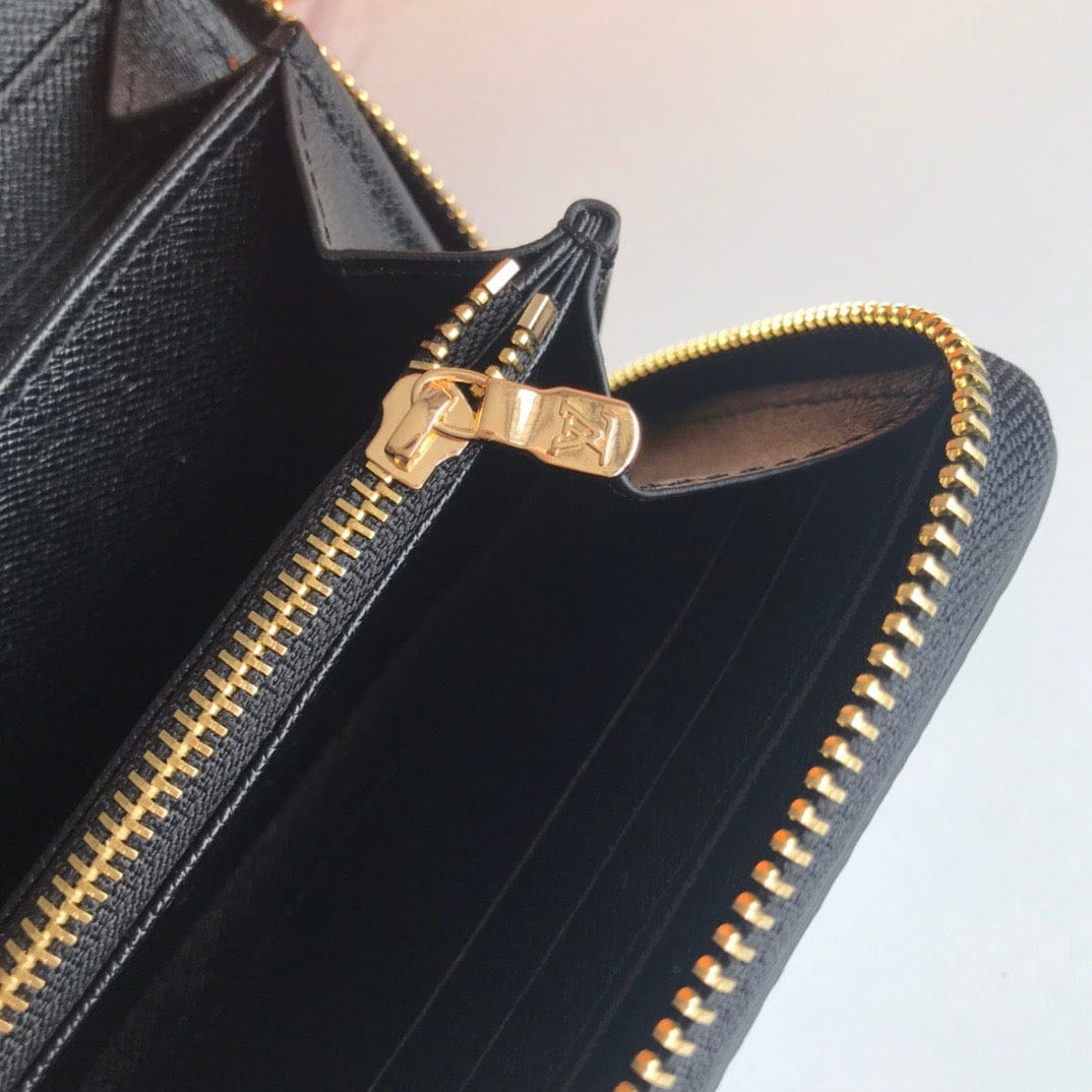 Tunde Store Chocolate Louis Vuitton Leather Zipper Wallet