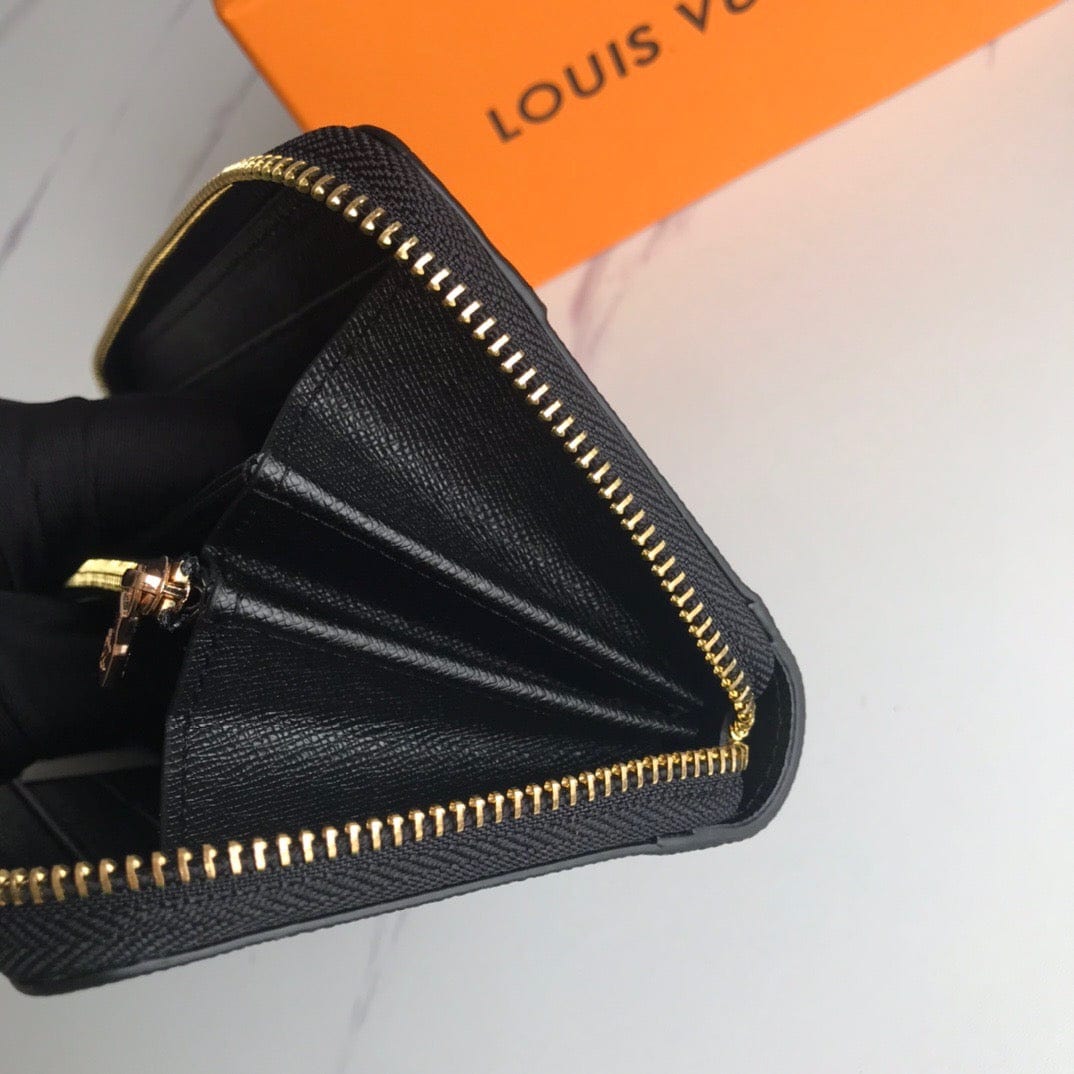 Tunde Store Chocolate Louis Vuitton Leather Zipper Wallet