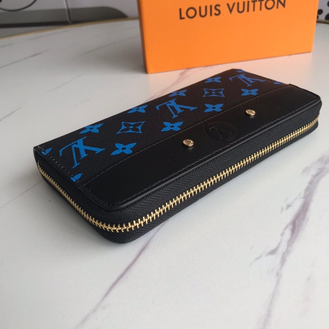 Tunde Store Chocolate Louis Vuitton Leather Zipper Wallet