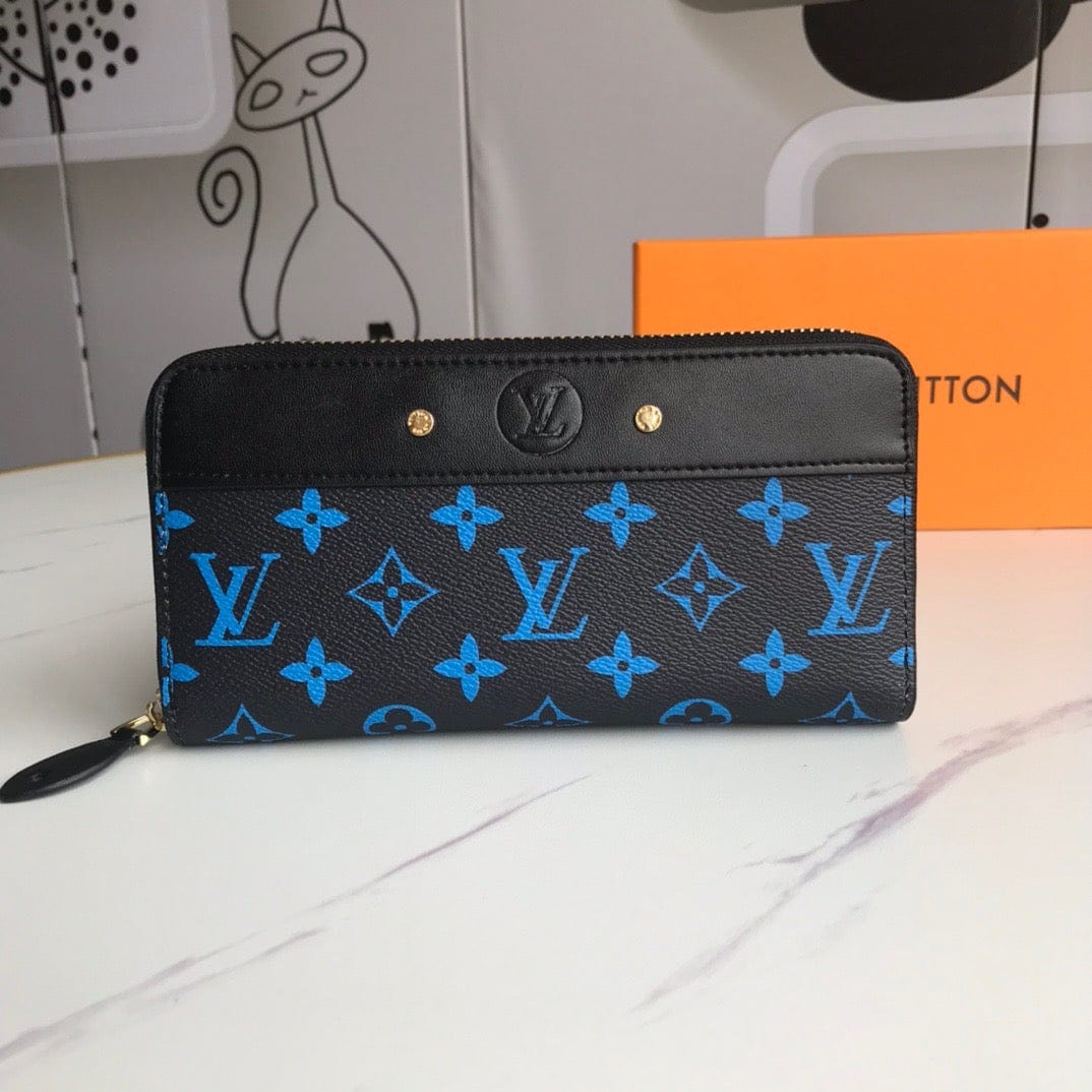 Tunde Store Chocolate Louis Vuitton Leather Zipper Wallet