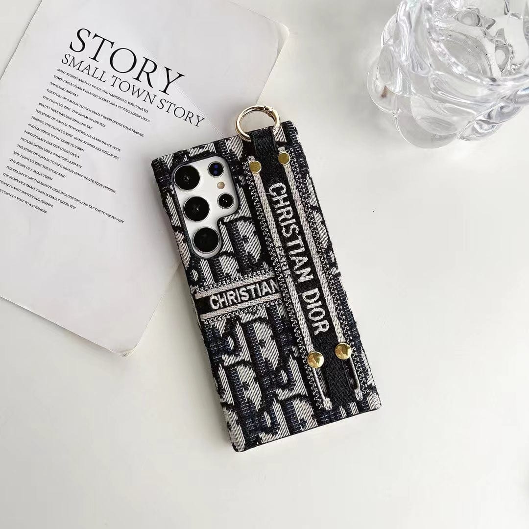 Tunde Store Christian Dior Designer Phone Case For Samsung with Hand strap