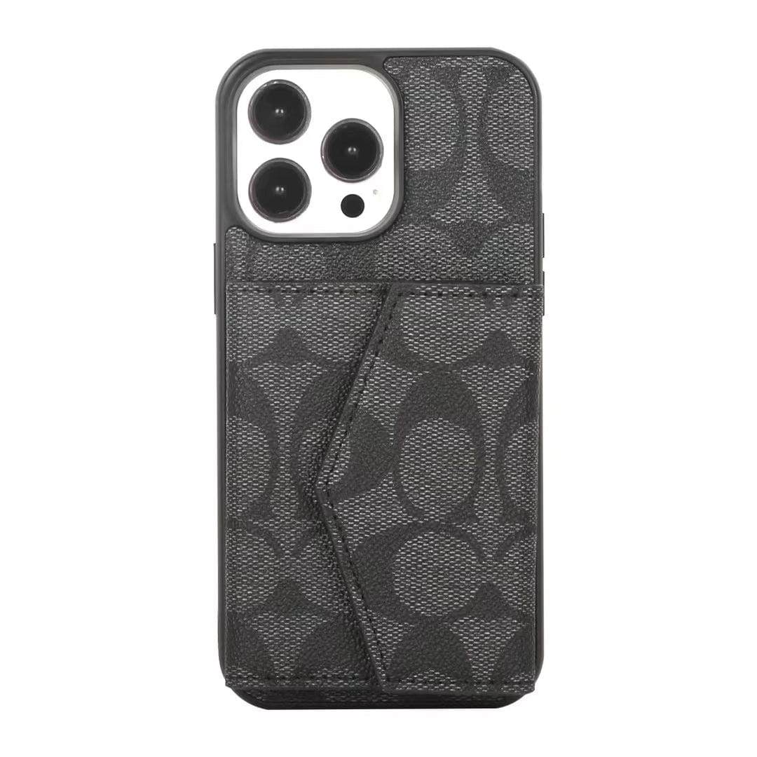 Tunde Store Coach Signature iPhone Case with Card Holder – Available for iPhone 11 to iPhone 16