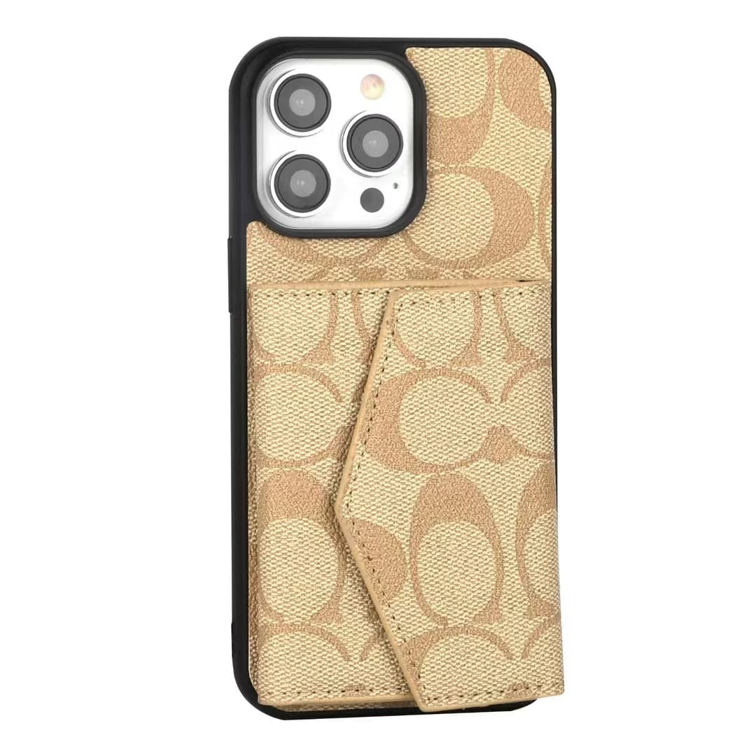 Tunde Store Coach Signature iPhone Case with Card Holder – Available for iPhone 11 to iPhone 16
