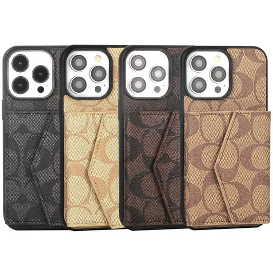 Tunde Store Coach Signature iPhone Case with Card Holder – Available for iPhone 11 to iPhone 16