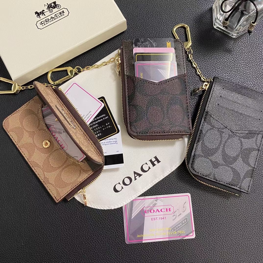 Tunde Store Coach Signature Mini Wallet with Chain