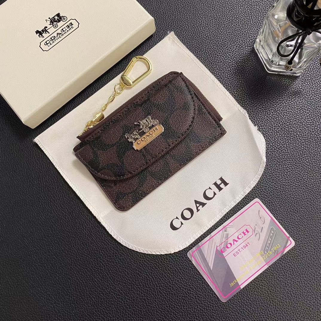 Tunde Store Coach Signature Mini Wallet with Chain