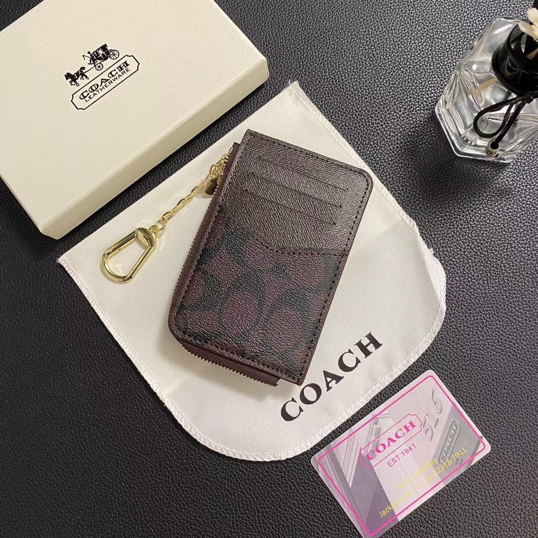 Tunde Store Coach Signature Mini Wallet with Chain